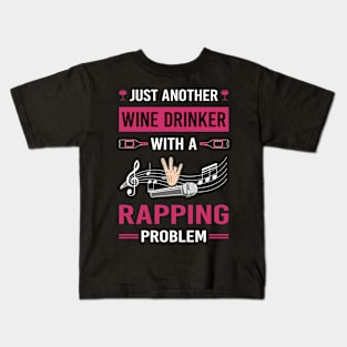 Wine Drinker Rapping Rap Rapper Kids T-Shirt